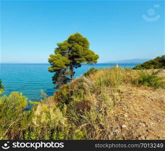 Wonderful Aegean sea coast on Sithonia, Halkidiki, Greece.