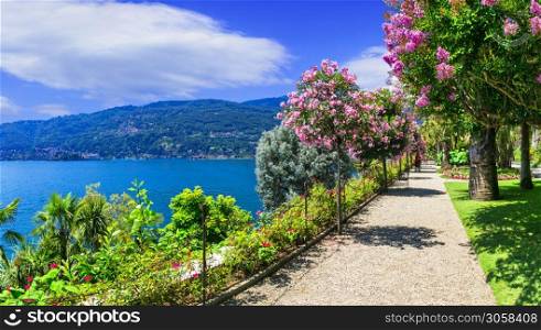 wonderful gardens of lake Lago Maggiore, northern Italy travel