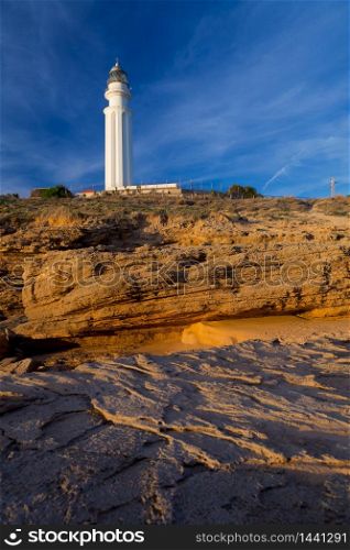 Wonderful lighthouse known as Trafalgar&rsquo;s lighthouse at the province of Cadiz. Lighthouse of Trafalgar, Cadiz