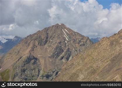 Wonderful mountain landscape (snow, highland, peak)