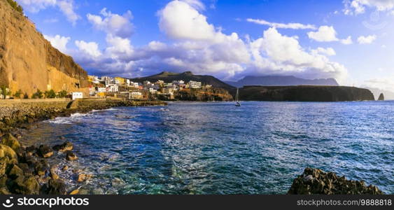 wonderful nature of Grand Canary island - beautiful fishing village Puerto de Sardina