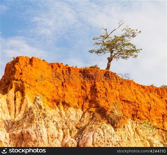 Wonderful orange colors at sunset in Marafa Canyon - also said The Hell&rsquo;s Kitchen. Malindi region, Kenya