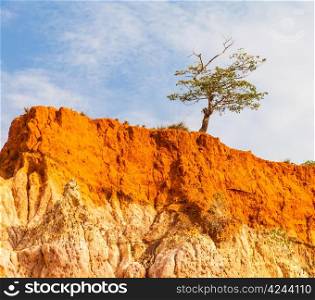 Wonderful orange colors at sunset in Marafa Canyon - also said The Hell&rsquo;s Kitchen. Malindi region, Kenya