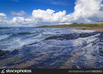 Wonderful sandy beach at Fanore on the Burren, County Clare, Ireland