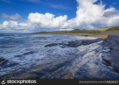 Wonderful sandy beach at Fanore on the Burren, County Clare, Ireland