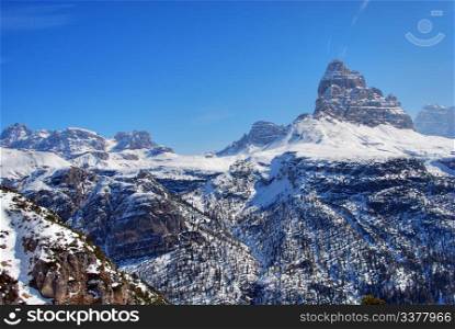 Wonderful view of Dolomites Mountains in Italy