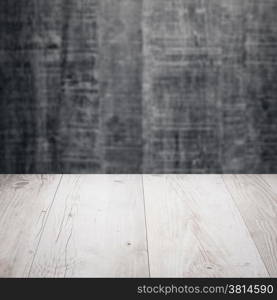 Wood background - table with wooden wall