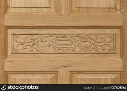 Wood carving door
