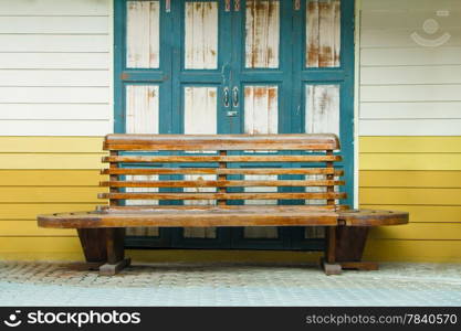 wood chair for Railway station