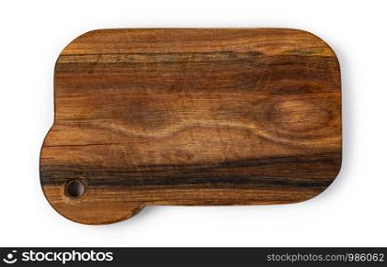 wood cutting board isolated on white background. wood cutting board