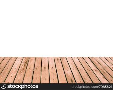 Wood floor on the white background.