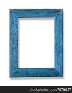 Wood frame isolated on white background with clipping path