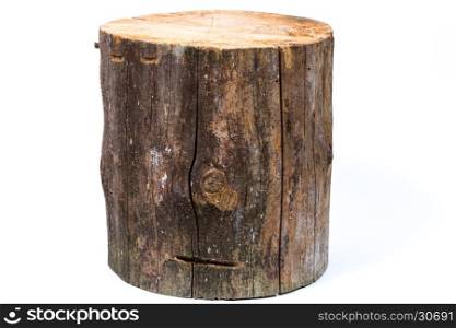 Wood log isolated on a white background