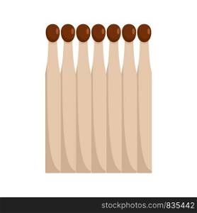 Wood matches icon. Flat illustration of wood matches vector icon for web isolated on white. Wood matches icon, flat style