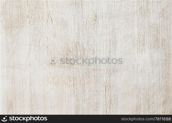 Wood painted white, worn and scratched background texture