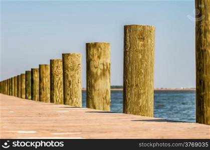 wood pier columns detail