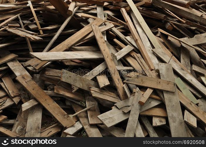 Wood planks abstract background. Broken wooden boards.