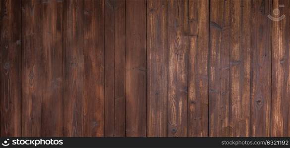 Wood planks background. Brown painted natural wood planks background
