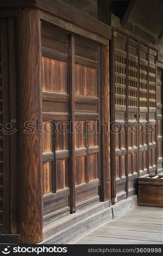 Wood Walls and Doors at Achi-jinja Shrine