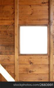 Wood window wall with square copyspace copy space