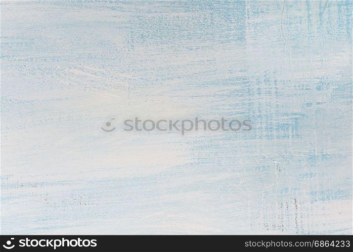 Wooden background, painted with white and blue paint