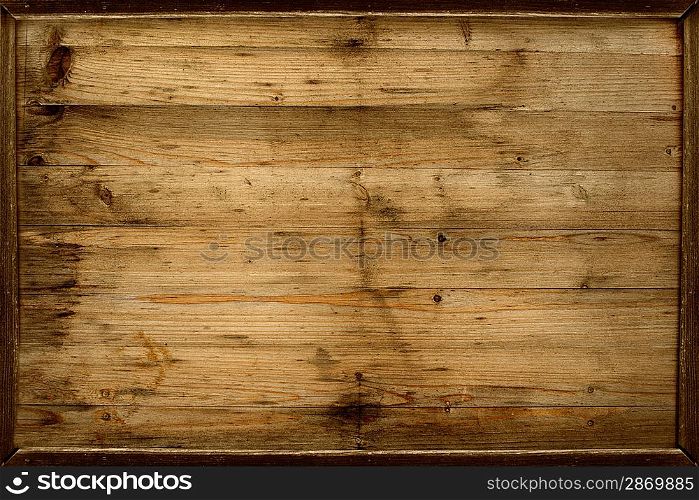 Wooden background with frame