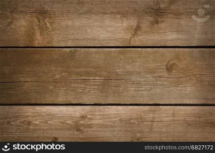 Wooden background with grunge weathered and aged brown wood texture.