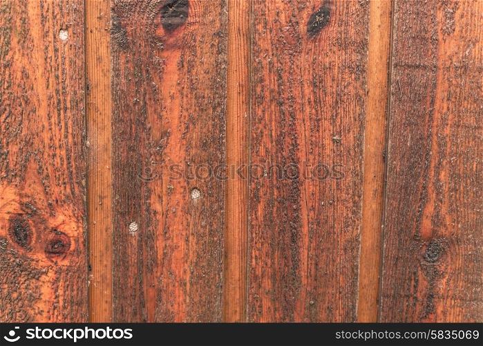 Wooden background with nails in light brown color
