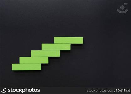 Wooden block stacking as step staircase. Business concept for gr. Wooden block stacking as step staircase. Business concept for growth successful. Blank for copy text