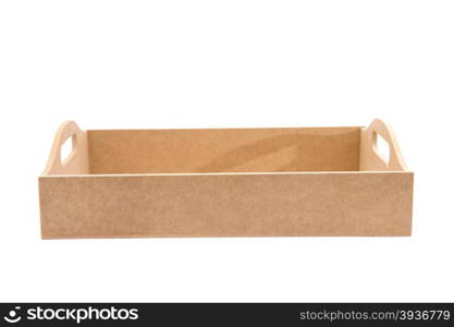 wooden box isolated on white