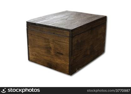 Wooden Box on white background