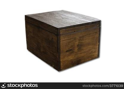 Wooden Box on white background