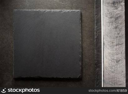 wooden brick and slate background texture