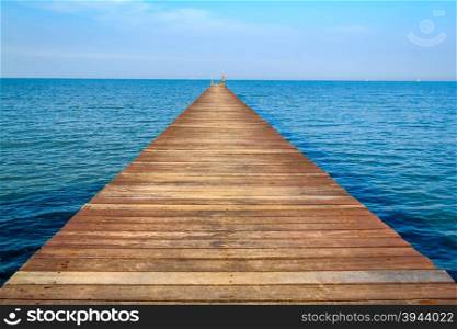 Wooden Bridge In The Sea