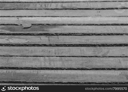 Wooden bridge in tropical forest, in Thailand, black and white tone