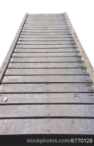 wooden bridge isolated on whtte background