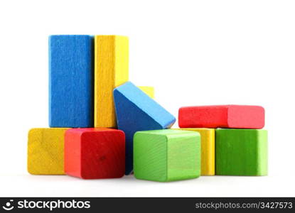 Wooden building blocks.