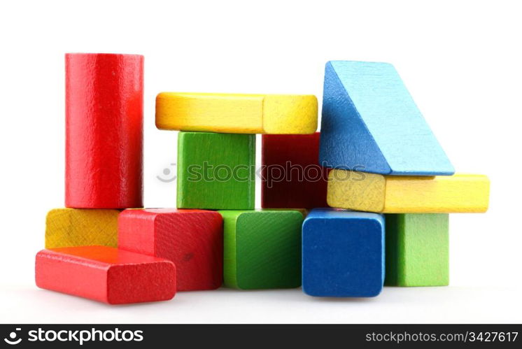 Wooden building blocks.