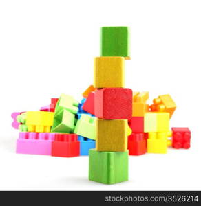 Wooden building blocks.