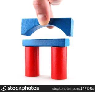 Wooden building blocks