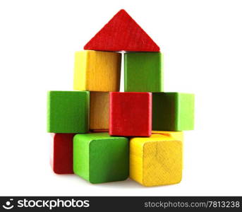 Wooden building blocks.