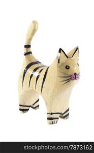 Wooden Cat. Cat figurine made of wood