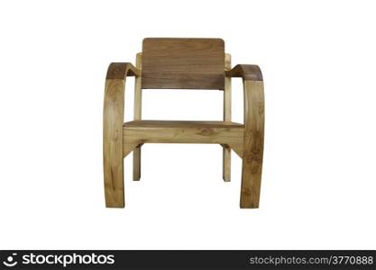 Wooden Chair on White Background