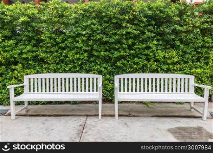 wooden chairs in the garden