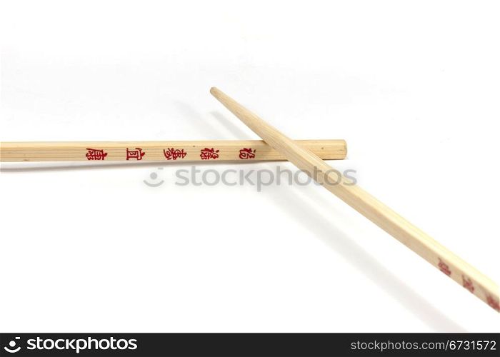 wooden chopsticks used by Asian people to eat