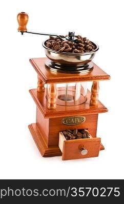 wooden coffee mill