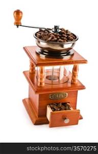 wooden coffee mill