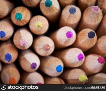 Wooden color pencils