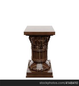 wooden column made in 3 D graphics