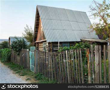 Wooden country house in Russia